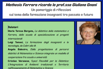 Mathesis Ferrara ricorda la prof.ssa Giuliana Gnani